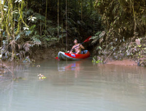 Kayaking on the Amazon River