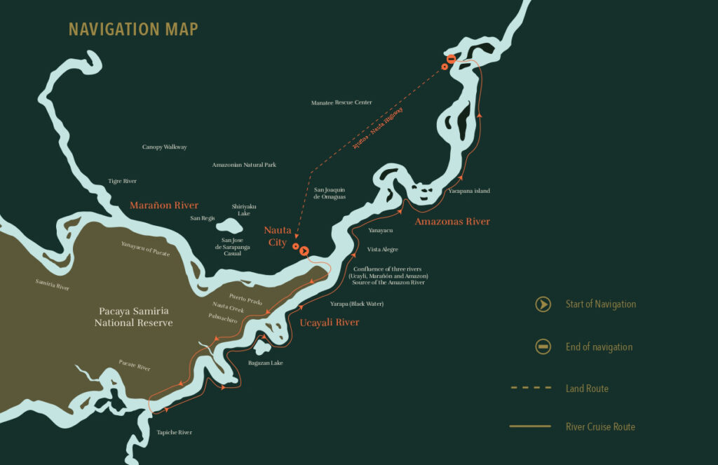 High River Season Itinerary 4 Days | Zafiro Amazon Cruise